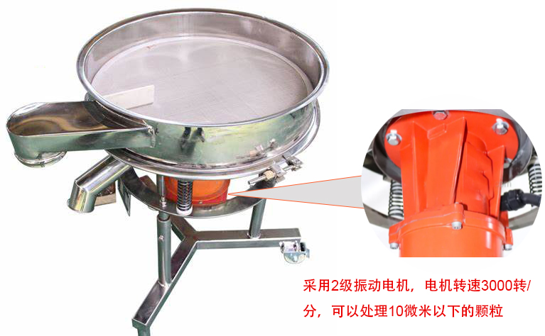 高頻篩特點：框體加高可防止?jié){液往外飛濺；加擋料板可加快排料，提高篩分效率